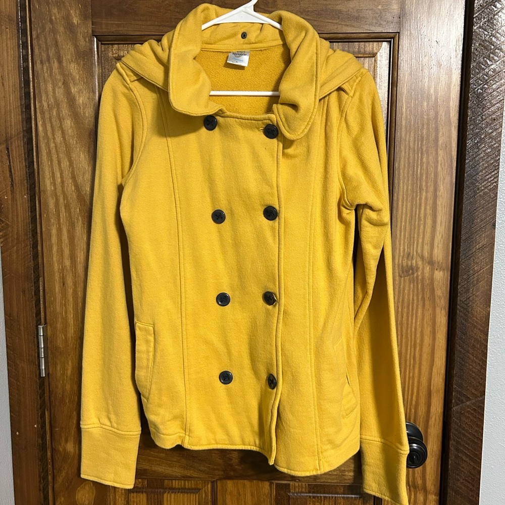 Independent Chic Mustard Double-Breasted Women's Pea Coat